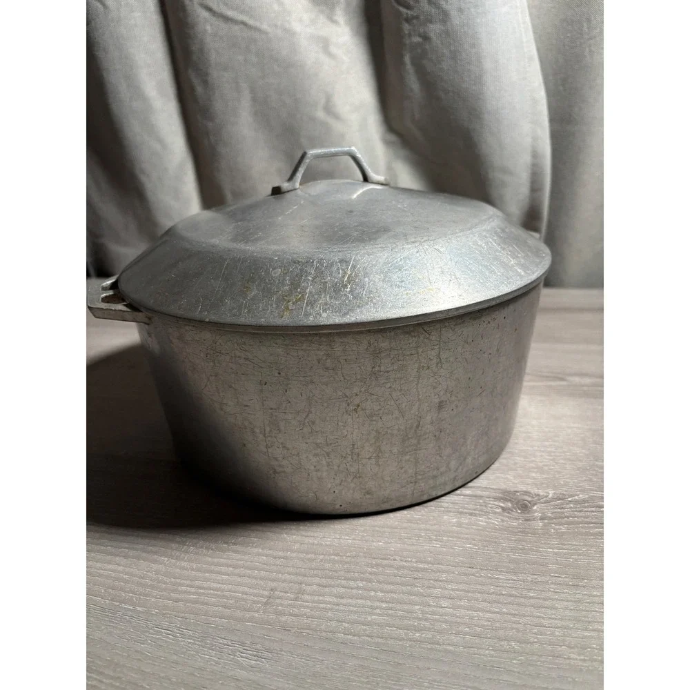 Vintage Super Maid Cast Aluminum Dutch Oven Self Basting Lid Steamer Insert